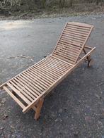 Ligbed teak, Ophalen, Zo goed als nieuw, Teakhout