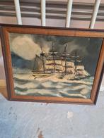 Olieverf Schilderij Zeilschip H.V. Balen 1978, Ophalen of Verzenden