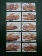 2000 Felicitatiezegels NVPH 1878 t/m 1887 gestempeld, Postzegels en Munten, Postzegels | Nederland, Ophalen of Verzenden, Gestempeld