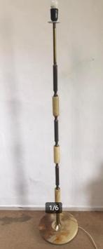 Vintage Onyx Messing Vloerlamp, Huis en Inrichting, Lampen | Vloerlampen, Ophalen, 100 tot 150 cm, Vintage, Zo goed als nieuw