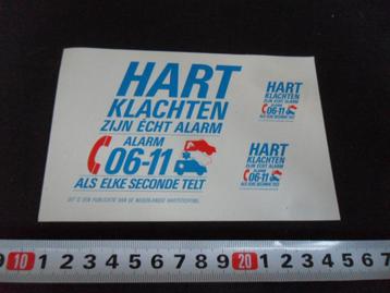 sticker HART klachten zijn echt alarm 06-11  * beschikbaar voor biedingen