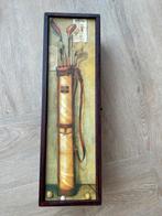 Wijnkist voor 1 fles - Golf Design, Huis en Inrichting, Woonaccessoires | Kisten, Ophalen of Verzenden, Nieuw, Overige houtsoorten