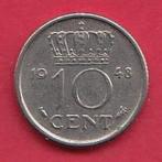 Nederland 10 Cent 1948 (Wilhelmina), Postzegels en Munten, Munten | Nederland, Verzenden, Koningin Wilhelmina, 10 cent, Losse munt