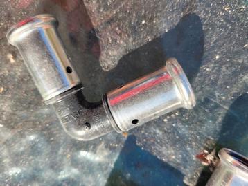 Henco Knie 90 - PVDF/RVS - 2x Pers - 50mm beschikbaar voor biedingen