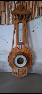 Mooie oude barometer met thermometer, Gebruikt, Ophalen of Verzenden, Barometer
