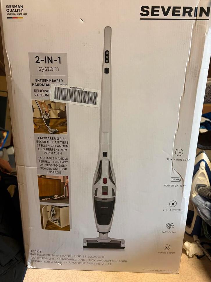 Severin 2-in-1 steelstofzuiger, Witgoed en Apparatuur, Stofzuigers, Nieuw, Stofzuiger, Minder dan 1200 watt, Reservoir, Ophalen