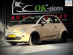 Fiat 500 1.2 lounge Cabrio Beige/Bruin/Cappuccino/airco/PDC/, Auto's, Fiat, Voorwielaandrijving, Stof, Gebruikt, 4 cilinders