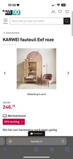 Zgan roze fauteuils, Huis en Inrichting, Fauteuils, Ophalen, Zo goed als nieuw