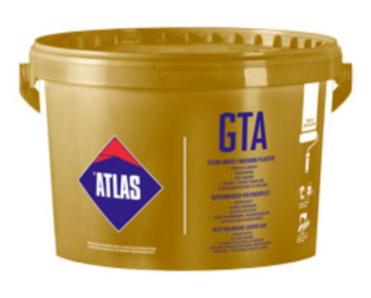 Atlas GTA Witte Rolbare Afwerklaag Kant en Klare Stuc 18kg, Doe-het-zelf en Verbouw, Overige Doe-het-zelf en Verbouw, Nieuw, Ophalen of Verzenden