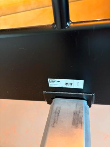 Bedframe 160x200, ikea, zwart met goud, spijlen - afbeelding 7