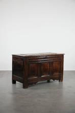 Grote antieke Engelse eikenhouten kist uit 18e eeuw, Ophalen, Gebruikt, 100 tot 150 cm, 50 tot 75 cm