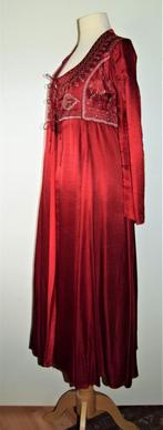 EASTON PEARSON: vintage zijden geborduurde boho midi-jurk, Verzenden, Zo goed als nieuw, Easton Pearson, Maat 36 (S)