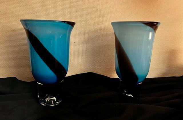 Twee Glazen Murano vazen, Antiek en Kunst, Antiek | Glas en Kristal, Ophalen of Verzenden