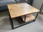 Salontafel – 75x75 cm – industrieel mangohout, Ophalen, 50 tot 100 cm, Vierkant, 50 tot 100 cm