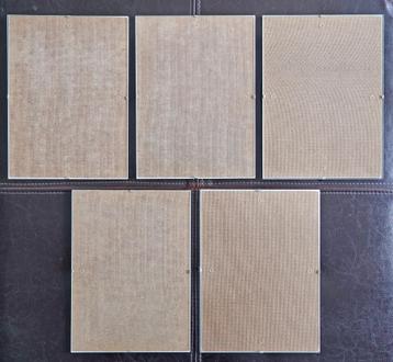 Vijf randloze wissellijsten 18 x 24 cm beschikbaar voor biedingen