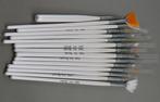 15 Witte Nagel Penselen / Kwasten Nail Art Brush Make Up, Verzenden, Wit, Nieuw, Handen en Nagels