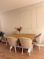 Complete en nette eethoek set te koop!, Huis en Inrichting, Tafels | Eettafels, Ophalen, Gebruikt, Eikenhout, 200 cm of meer