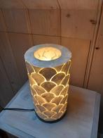 Schelpenlampen tafellampen 2 stuks, Minder dan 50 cm, Hout, Boho, Zo goed als nieuw