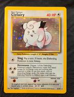 Clefairy 5/102 Pokemon Base holo, Ophalen of Verzenden, Zo goed als nieuw, Booster, Foil