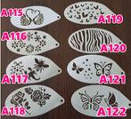 schmink sjabloon stencil sjablonen vlinders bloemen zwaan, Ophalen of Verzenden, Nieuw, Schmink, Fantasy