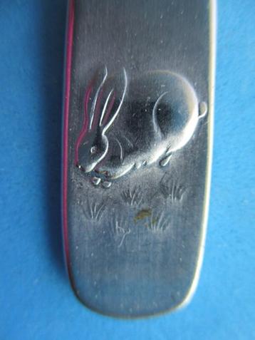 (KB4761) Kinderbestek Konijn in gras vork beschikbaar voor biedingen