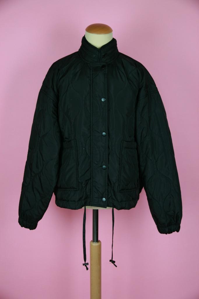 zgan Bien Bleu doorgestikte jas tussenjas zwart maat XS, Kleding | Dames, Jassen | Winter, Zwart, Ophalen of Verzenden, Zo goed als nieuw