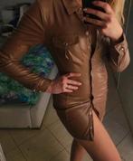 Donker Bruine Leren Jumpsuit maat M, Kleding | Dames, Jumpsuits, Verzenden, Zo goed als nieuw, Bruin