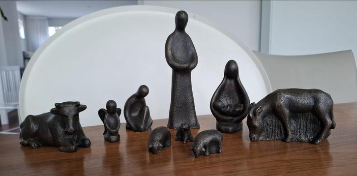 Kerststal Beelden Set, Antiek en Kunst, Kunst | Beelden en Houtsnijwerken, Ophalen of Verzenden