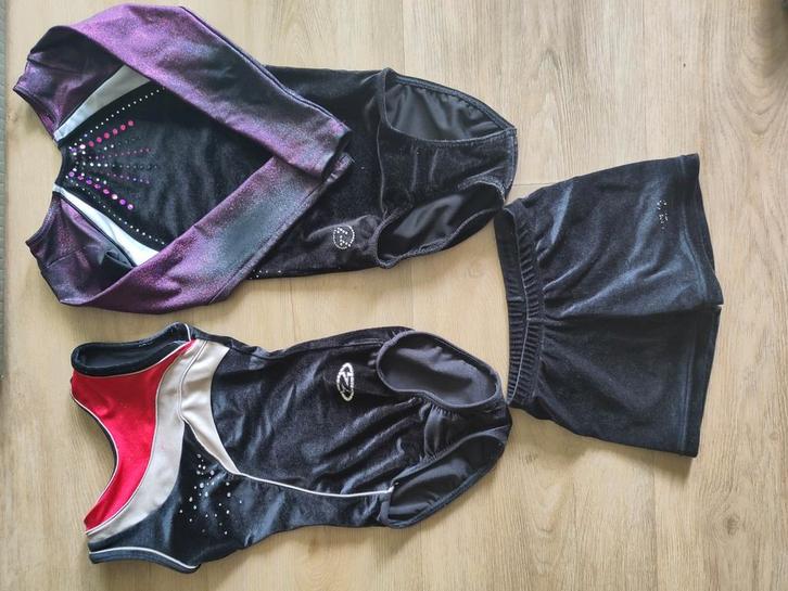 Turnpakjes en turnbroekje, maat 110/116, Sport en Fitness, Turnen, Gebruikt, Turnpak(je), Kleiner dan kindermaat 122, Ophalen of Verzenden