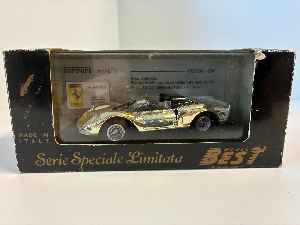 27887: Ferrari 330 P2 - Best Models. Silver plated !, Overige merken, Auto, Shop@carrera-toys.com, Ophalen of Verzenden