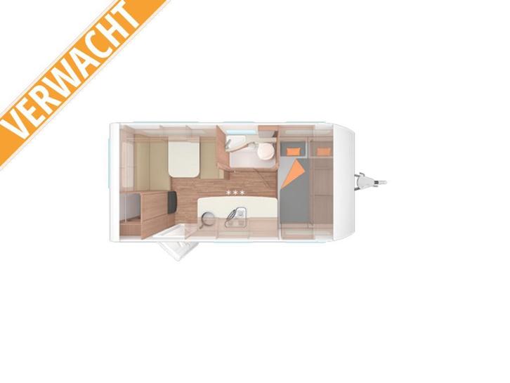 Weinsberg CaraOne 420 QD, Caravans en Kamperen, Caravans, Bedrijf, tot en met 4, 750 - 1000 kg, Treinzit, Overige merken, Dwarsbed
