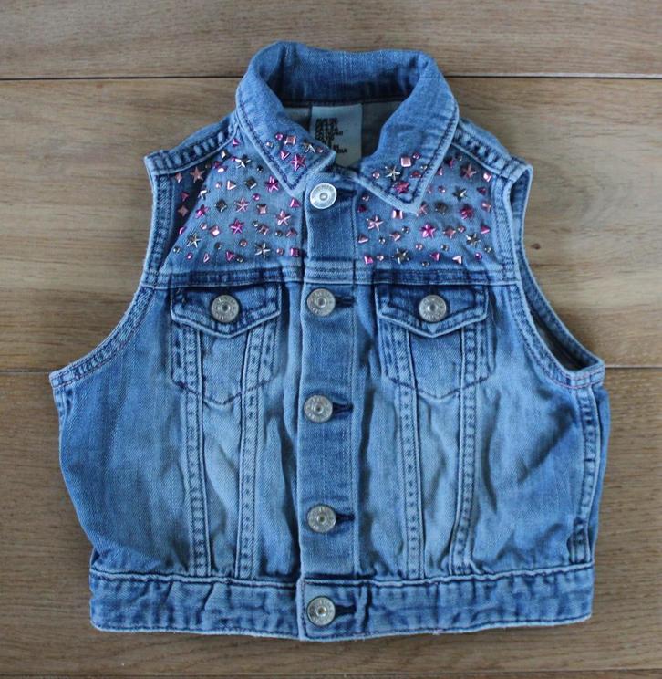 Mouwloos spijkerjack / denim bodywarmer van H&M 110, Kinderen en Baby's, Kinderkleding | Maat 110, Gebruikt, Meisje, Jas, Ophalen of Verzenden