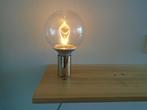 houten wandplank, muurplank met gouden fitting, lamp 45 x 25, Ophalen of Verzenden, Zo goed als nieuw