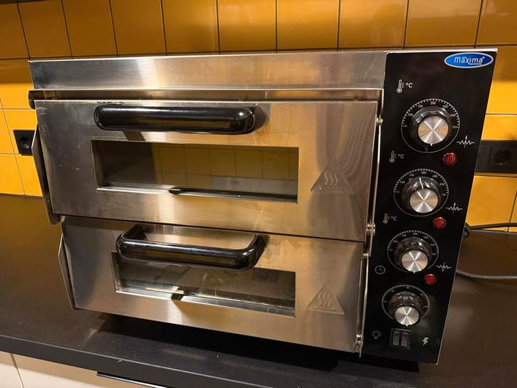 Pizzaoven - 2 Kamers - 40cm Pizza - Weinig Gebruikt, Witgoed en Apparatuur, Ovens, Zo goed als nieuw, Vrijstaand, Oven, 45 tot 60 cm