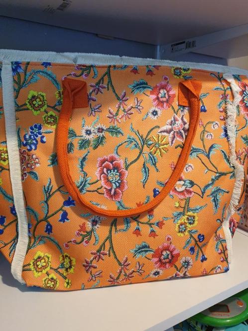 Strandtas oranje, Sieraden, Tassen en Uiterlijk, Tassen | Damestassen, Nieuw, Shopper, Oranje, Ophalen of Verzenden