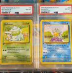 Pokemon Squirtle en Bulbasaur Slab NL PSA 8 - 1st Edition, Ophalen, Zo goed als nieuw, Losse kaart