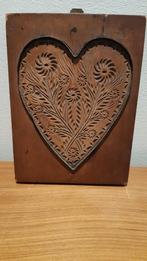 Mooie oude speculaasplank, hartvorm, Ophalen of Verzenden