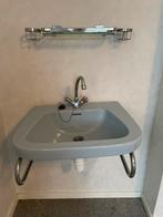 Vintage Wastafel lichtblauw, Huis en Inrichting, Badkamer | Badkamermeubels, Ophalen, 50 tot 100 cm, Zo goed als nieuw, Minder dan 100 cm