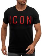 SALES 3686 Zwart t shirt Icon print maat S, Ophalen of Verzenden, Nieuw, Maat 46 (S) of kleiner, Zwart