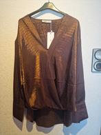 Nieuwe blouse bruin met gouden gloed, Ophalen of Verzenden, Nieuw, Bruin