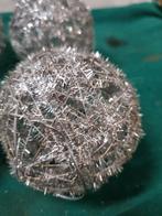 kerstballen gaas groot zilverkleurig 4x [b 428], Antiek en Kunst, Ophalen of Verzenden