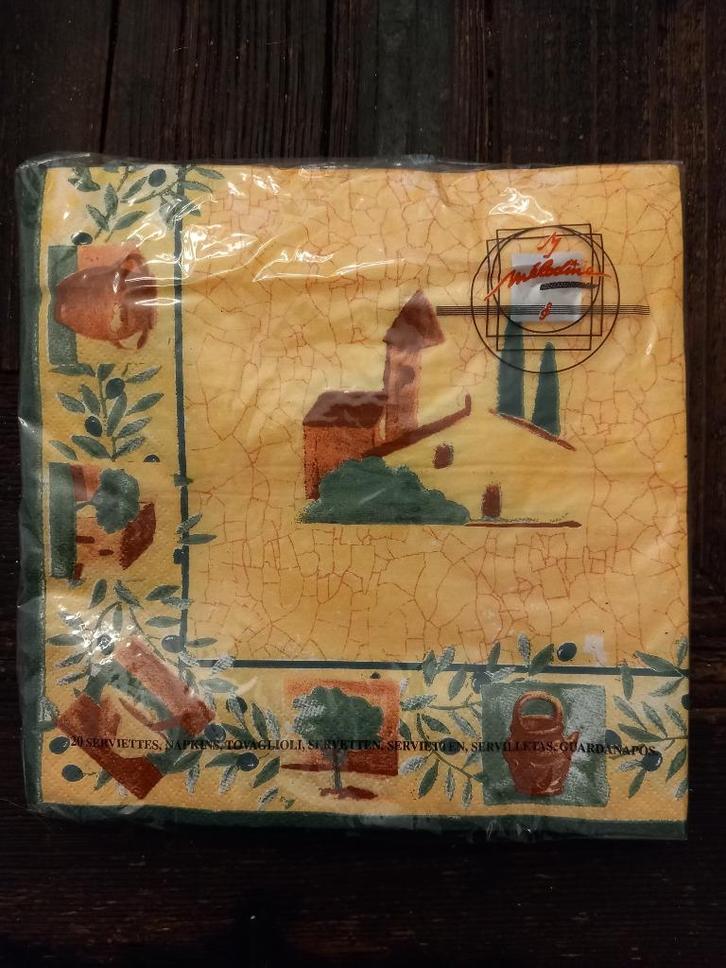 vintage servetten Frans dicht pak Kerst tafel hobby 40 x 40, Antiek en Kunst, Curiosa en Brocante, Ophalen of Verzenden