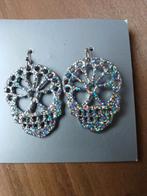 Schedel Oorbellen met Strass - Halloween!, Overige materialen, Hangers, Overige kleuren, Nieuw