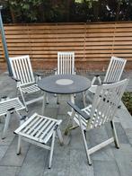 Aluminium tuinset incl kussens, Ophalen, Gebruikt, 6 zitplaatsen, Aluminium