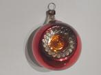 oude deukbal / rood zilver oranje / doorsnee 5 cm, Ophalen, Gebruikt