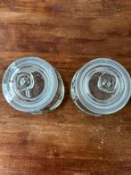 Glazen potten met bloemenprintje, Ophalen, Zo goed als nieuw, Glas, Pot, Bus of Blik