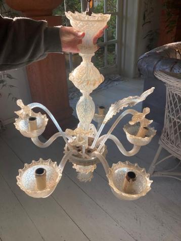 KROONLUCHTER / MURANO / MONDGEBLAZEN / BLADGOUD/ 1900 beschikbaar voor biedingen