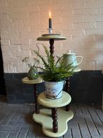 Vintage/Brocante plantentafeltje, Piëdestal groen, Antiek en Kunst, Ophalen