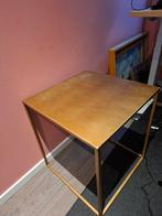 Gouden bijzettafel - Vierkant, 45 tot 60 cm, Minder dan 55 cm, Gebruikt, Metaal of Aluminium
