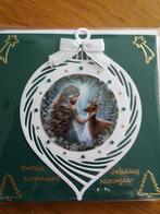 Kerstkaartje met kerstbal met engeltje en hertje no. 287, Ophalen of Verzenden, Nieuw, Kerst